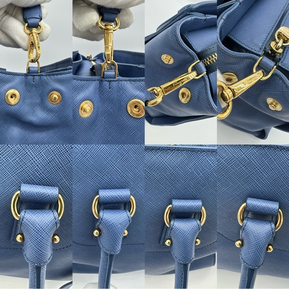 Authentic Salvatore Ferragamo Gancini blue Becky satchel - Picture 11 of 17